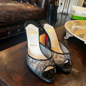 Christian Louboutin Red Bottomed Lace Heel Size 8